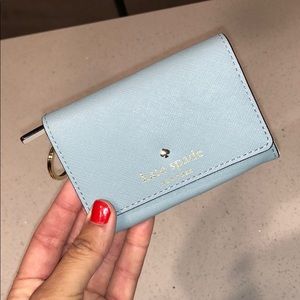 Light Blue Kate Spade Mini Keyring Wallet